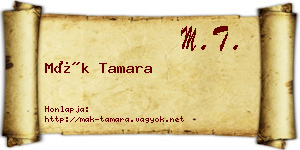 Mák Tamara névjegykártya